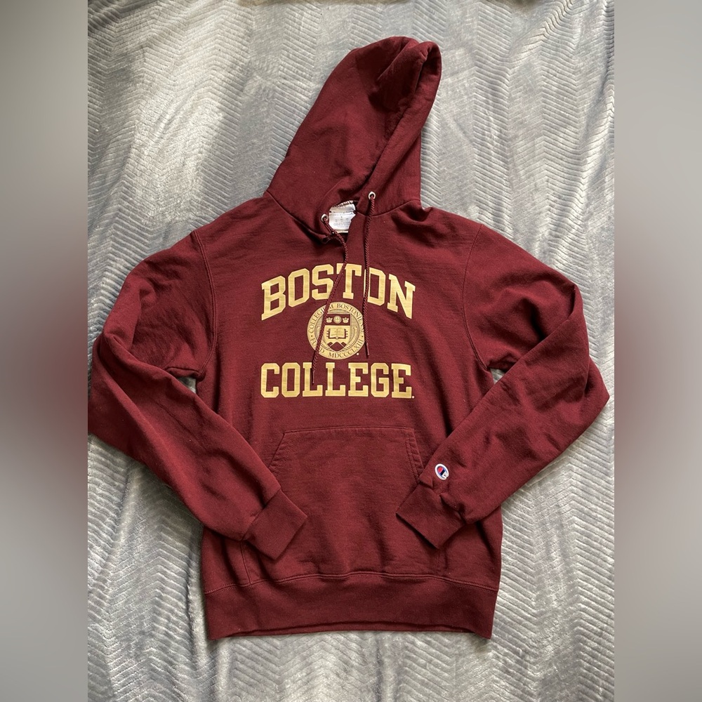 Champion Boston College Hoodie Maroon Small